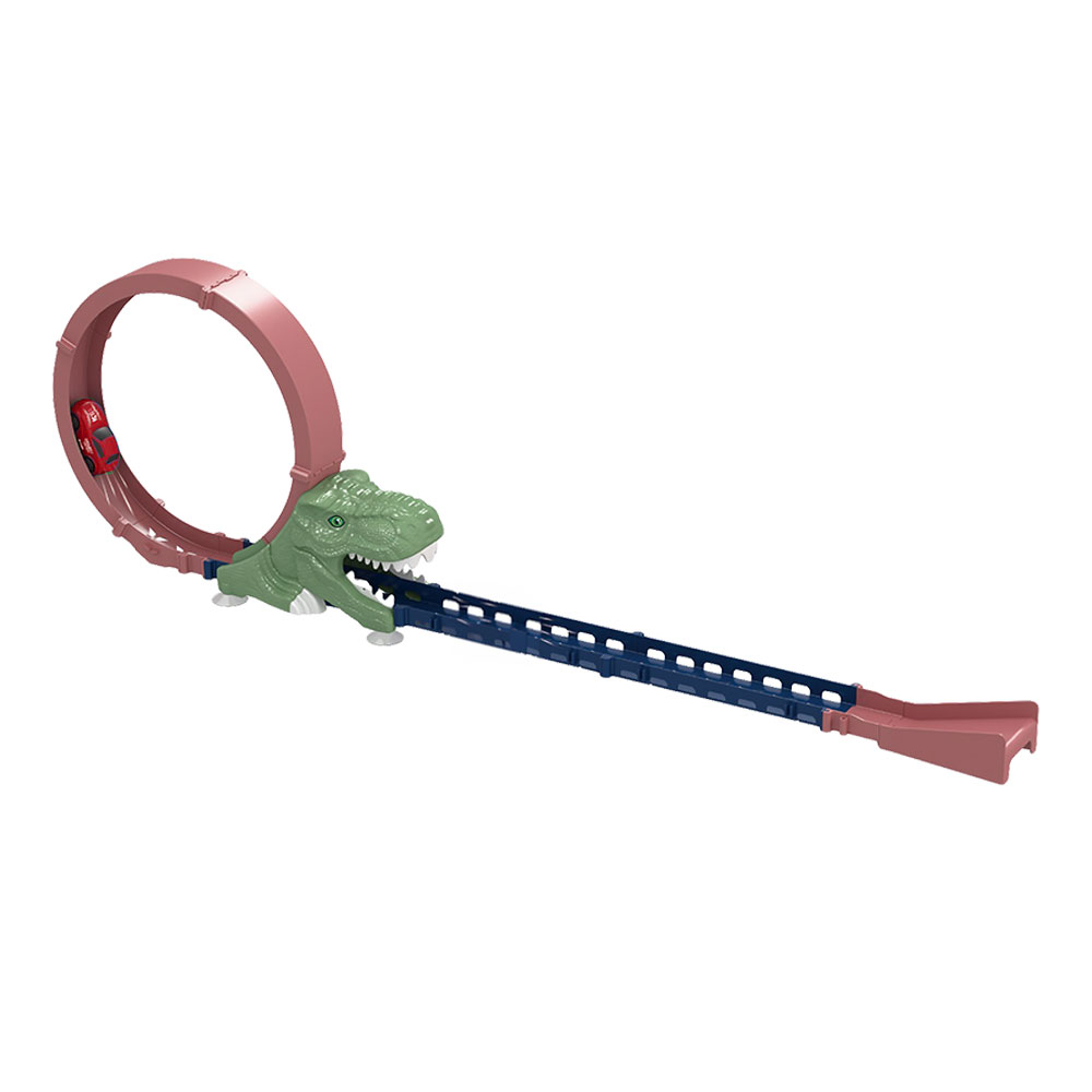 Wiggly Dinozor Yarış Seti - Kırmızı Araba