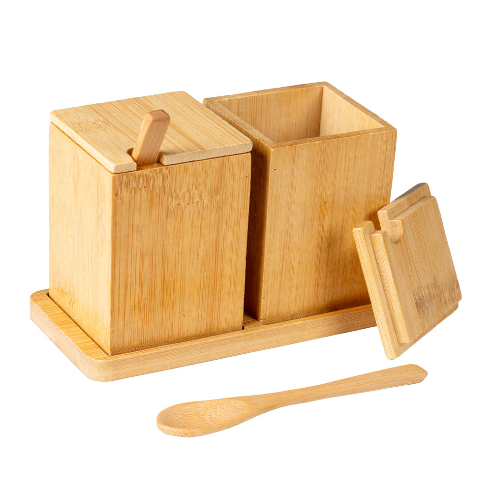 Gold Kitchen Bambu Baharatlık 2'li