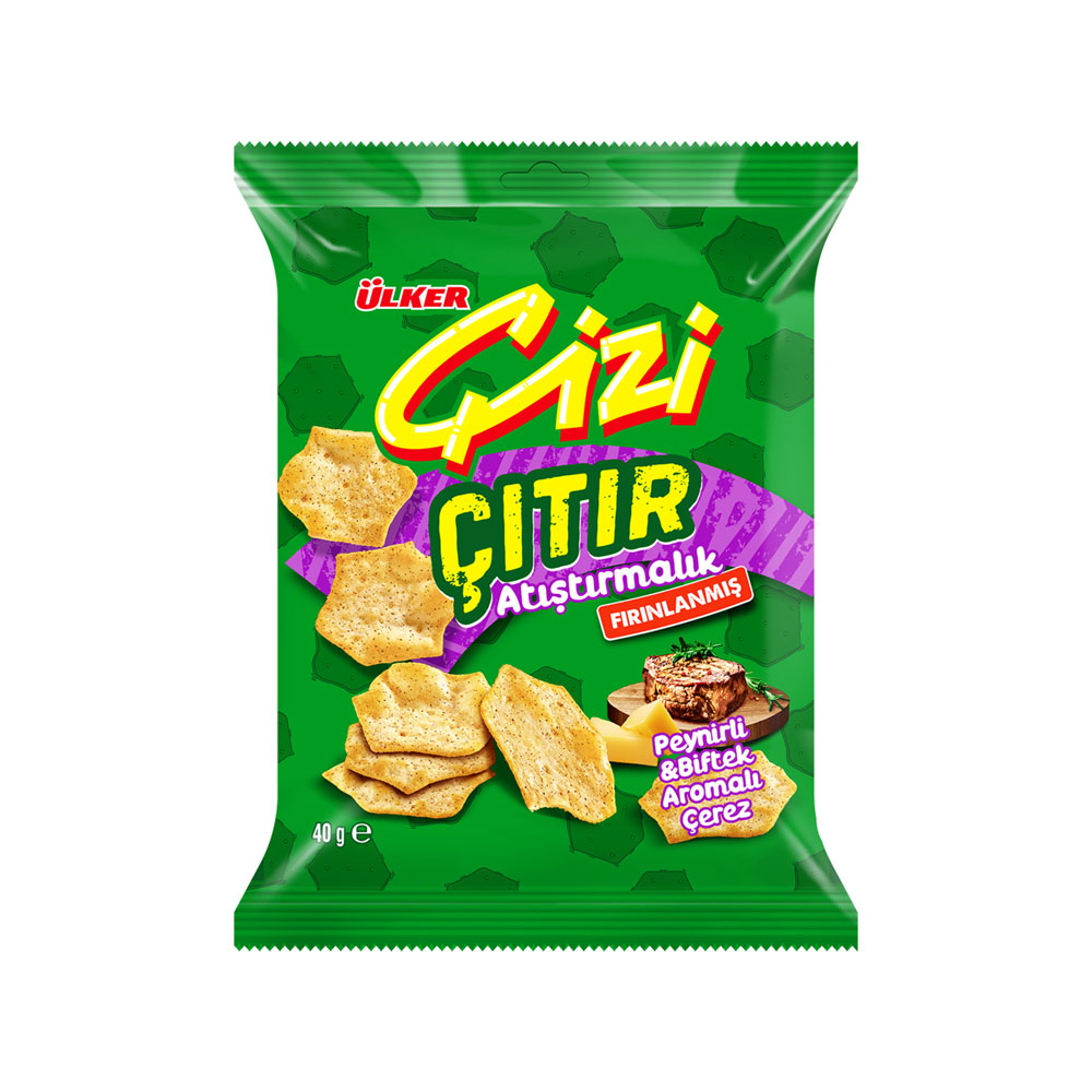 Ülker Çizi Çıtır Peynir & Biftek Aromalı Çerez 40 Gr