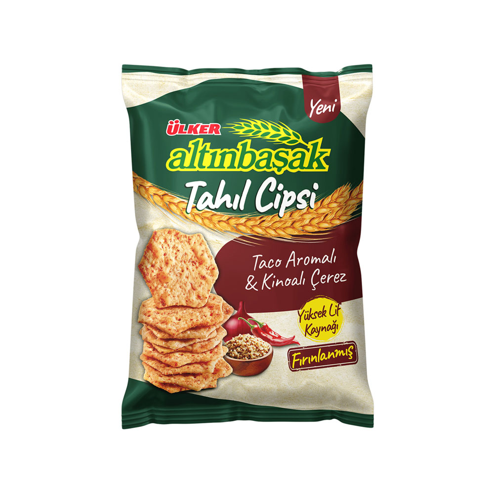 Ülker Altınbaşak Tahıl Cipsi Taco Aromalı & Kinoalı Çerez 50 Gr
