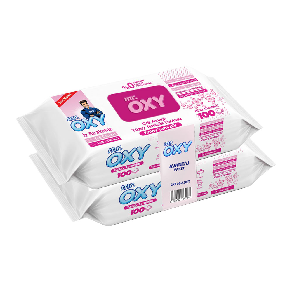 Mr. Oxy Yüzey Temizleme Havlusu Kiraz 2x100