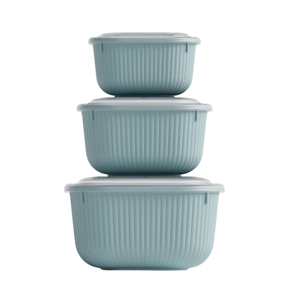 Dünya Plastik Saklama Kabı 3'lü Yeşil