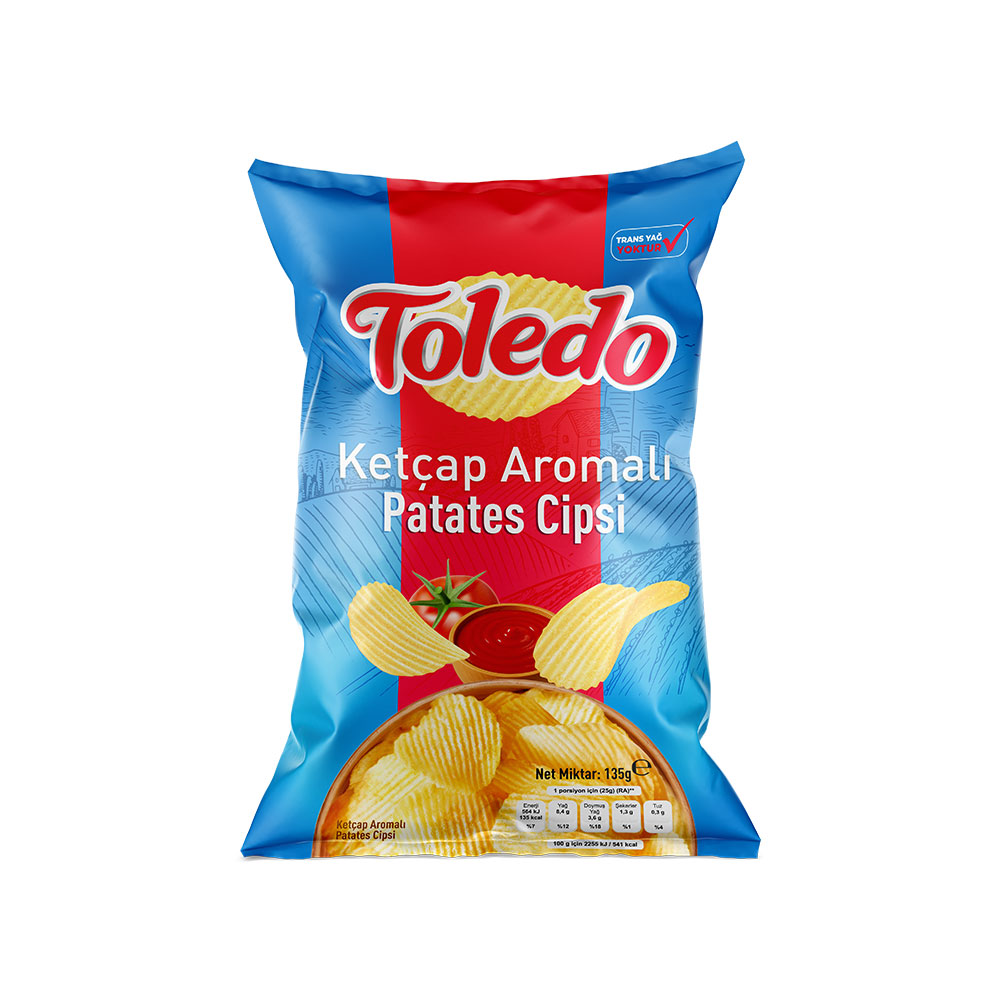 Toledo Ketçap Aromalı Patates Cipsi 135 Gr