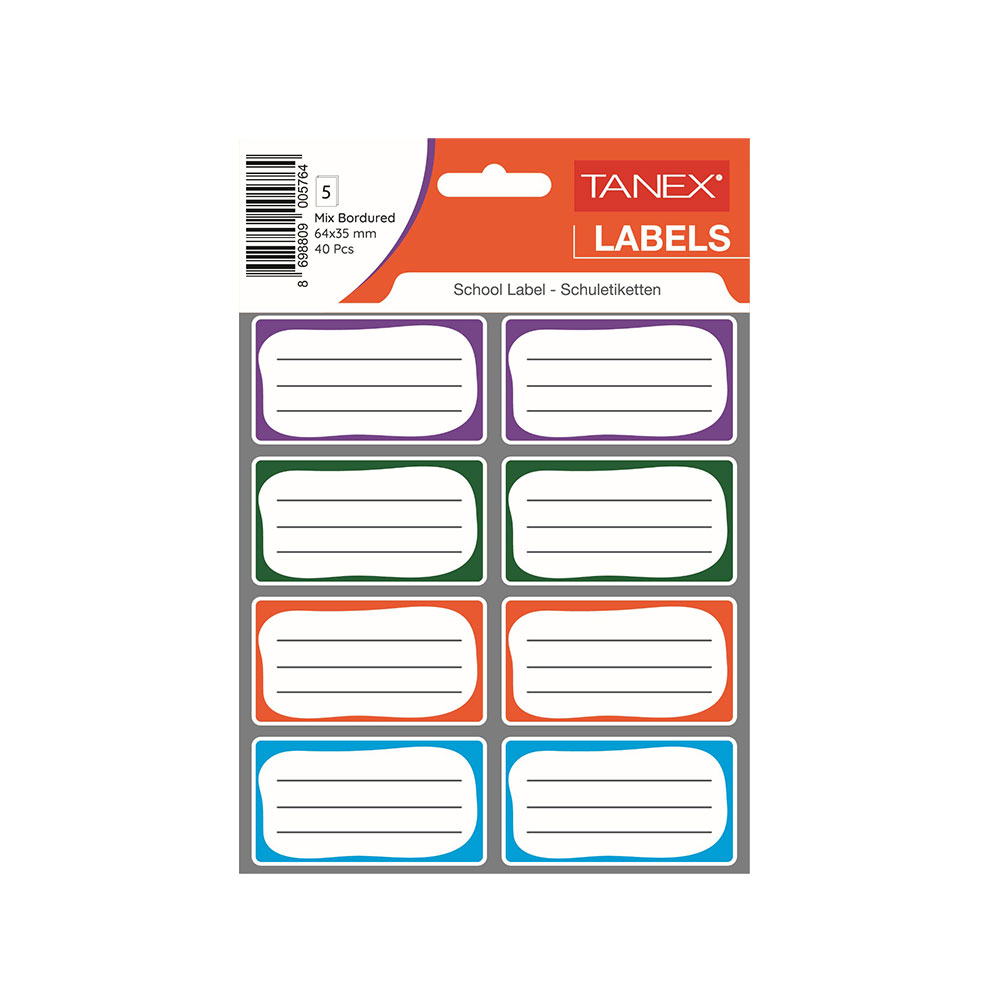 Tanex Defter Etiketi 5'li