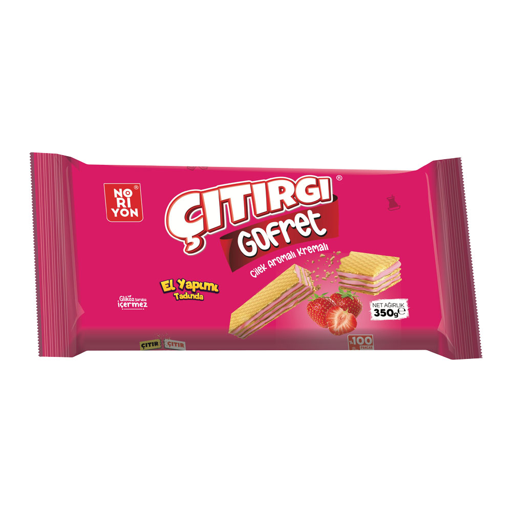 Noriyon Çilek Aromalı Gofret 350 Gr