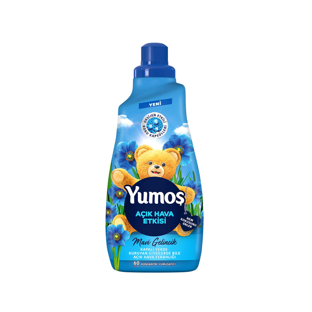 Yumoş Açık Hava Etkisi Konsantre Çamaşır Yumuşatıcısı Mavi Gelincik 1440 Ml 60 Yıkama
