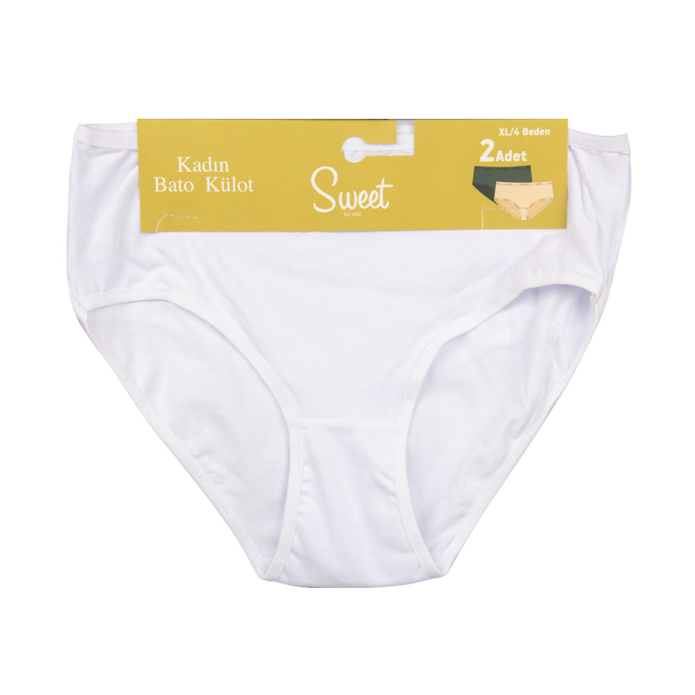 Sweet Socks 2'li Kadın Külot - Beyaz