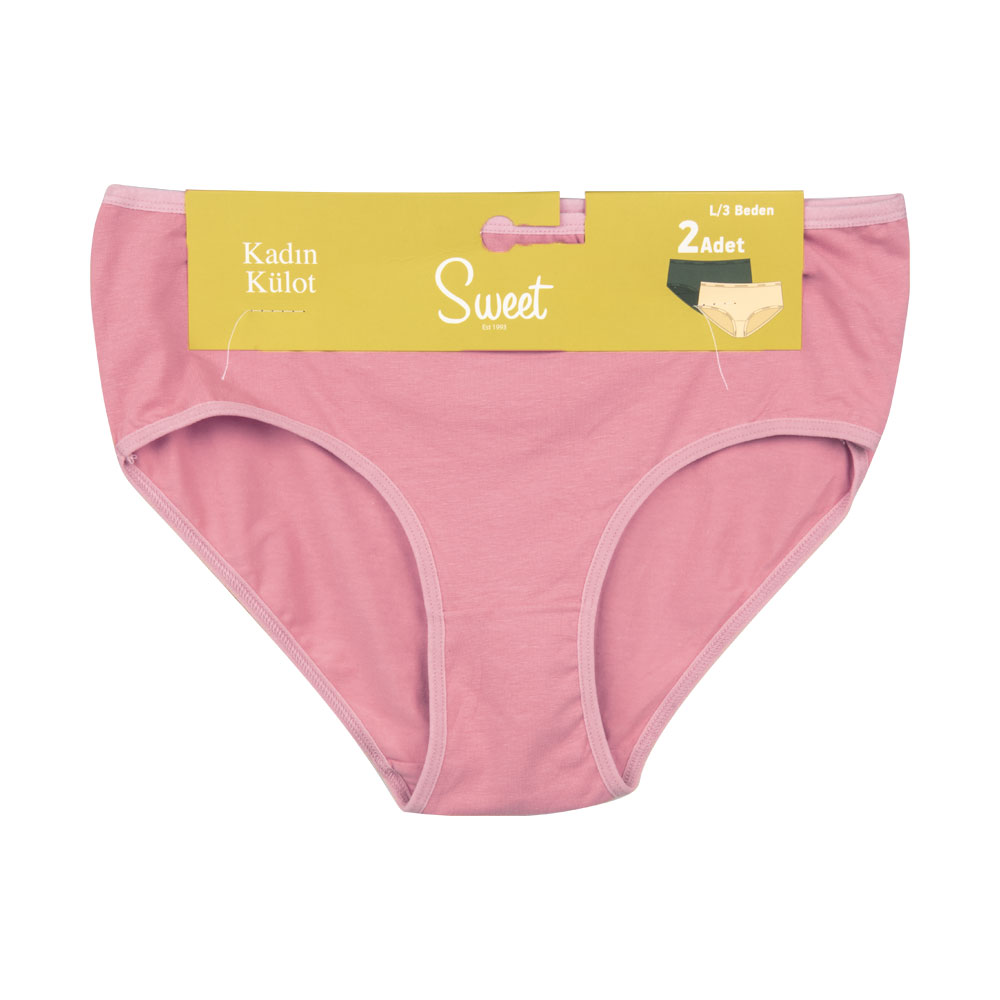 Sweet Socks 2'li Kadın Külot - Pembe