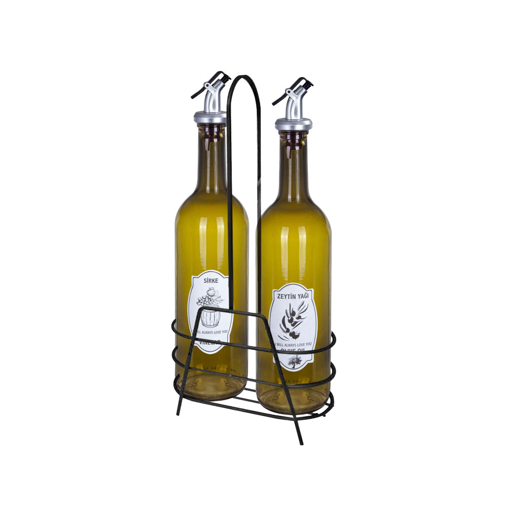 Sarina 2'li Metal Stantlı Yağlık 750 Cc