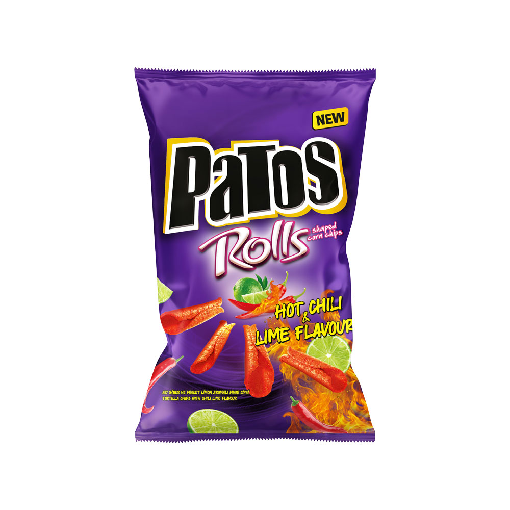 Patos Rolls Chili Lime Mısır Cips 135G