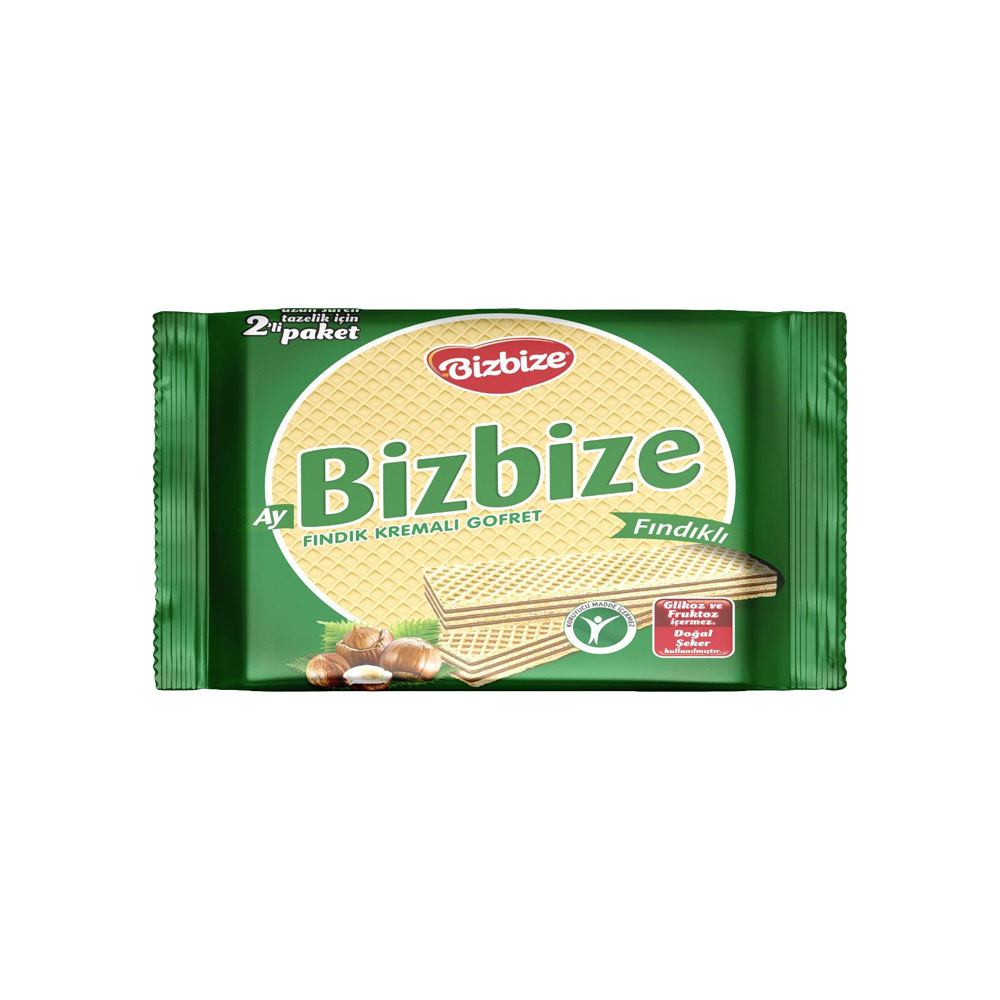 Bizbize Fındık Kremalı Gofret 2'li 340G