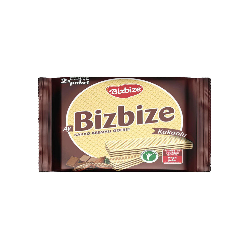 Bizbize Kakao Kremalı Gofret 2'li 340G