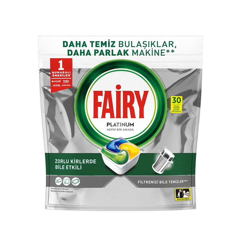 Fairy Platinum Bulaşık Makine Kapsülü Hepsi Bir Arada 30'lu