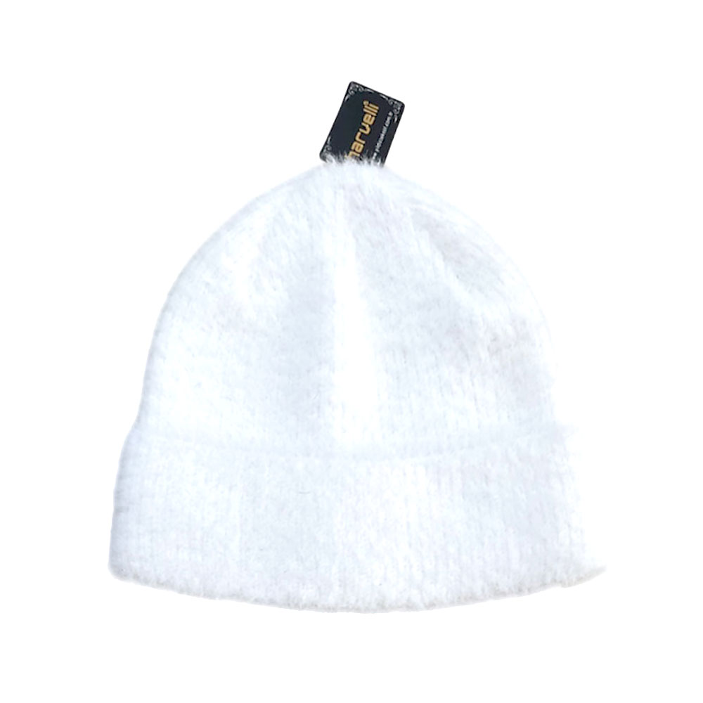 Harvelli Tüylü Bere Beyaz