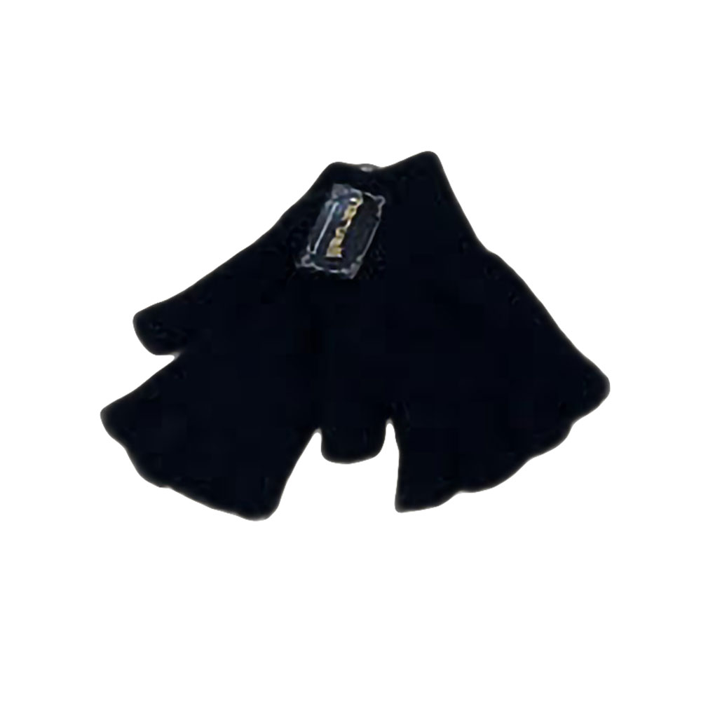 Harvelli Tüylü Parmaksız Eldiven Siyah