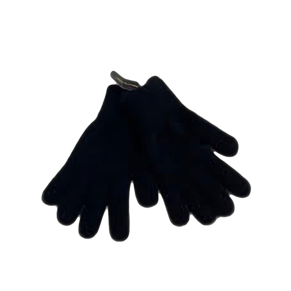 Harvelli Tüylü Parmaksız Eldiven Siyah