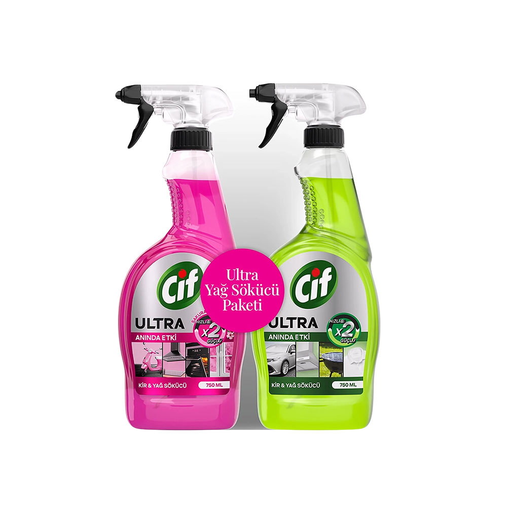 Cif Anında Etki Yağ Çözücü 2X750 Ml