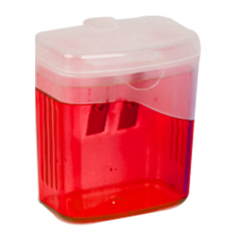 Ark Hazneli Çiftli Kalemtıraş Kırmızı