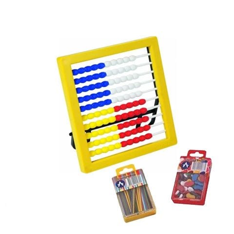 Ark Sayı Çubuğu - Fasulye - Çubuk Set Sarı