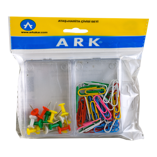 Ark Karma Ofis Ürünleri Ataş + Harita çivisi seti
