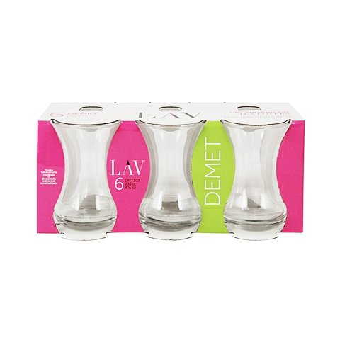 Lav Demet 6 lı Cam Çay Bardak
