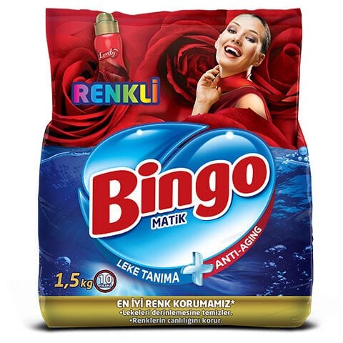 Bingo Toz Çamaşır Deterjanı Renkliler 1500 Gr