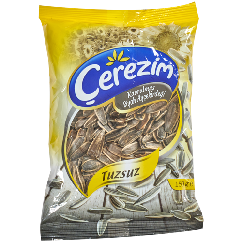 Çerezim Tuzsuz Kavrulmuş Siyah Ayçekirdeği 150 Gr