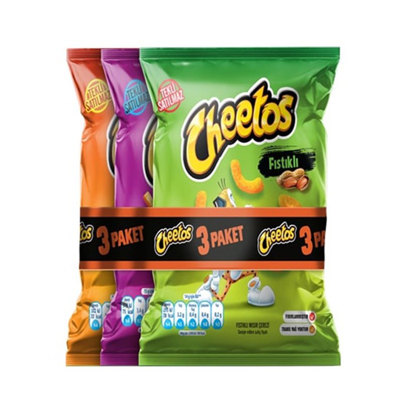 Cheetos 3'lü Paket Mısır Çerezi 60 G