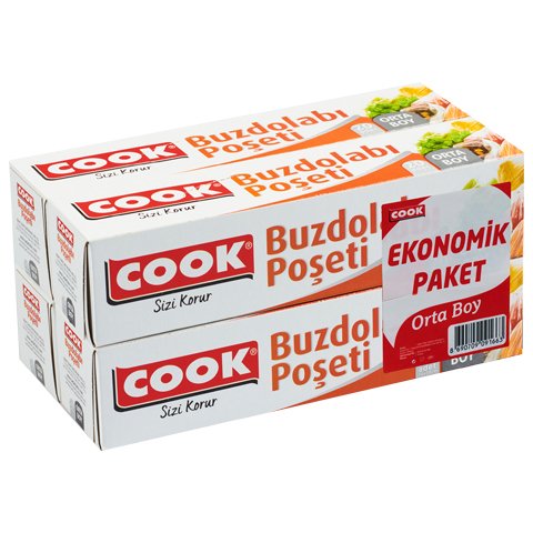 Cook Orta Boy Buzdolabı Poşeti 4 Al 3 Öde