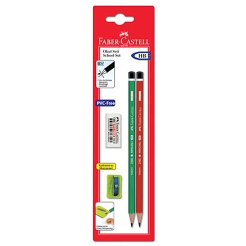 Faber Castell Okul Seti Kalem, Silgi ve Kalemtıraş