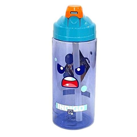 Gıpta Indıgo Tritan Desenli Pipetli Matara 500 Ml Açık Mavi