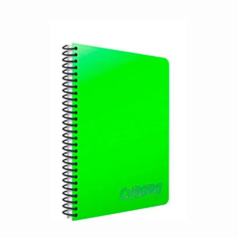 Gıpta Chromo A5 80 Yaprak Spiralli Kareli Defter Fosforlu Yeşil