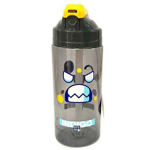 Gıpta Indıgo Tritan Desenli Pipetli Matara 500 Ml Gri