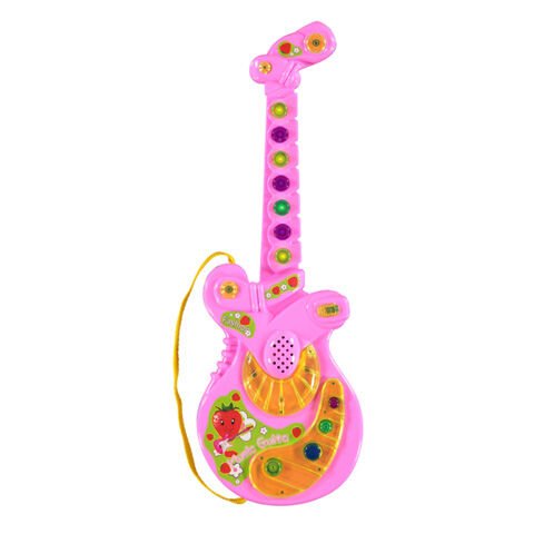 Can Oyuncak Türkçe Sesli Müzikli Gitar Çeşitleri Pembe