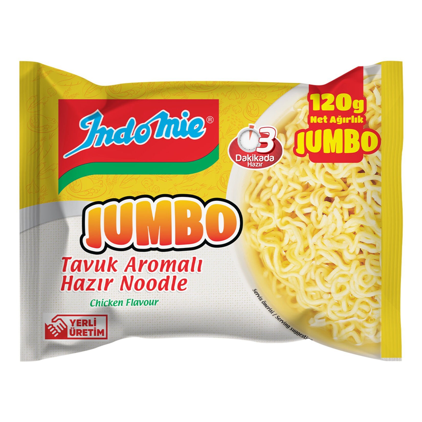 Indomie Jumbo Noodle Çeşitleri 120 Gr Tavuk Aromalı