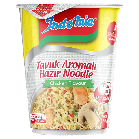 Indomie Çeşnili Noodle Bardak 60 Gr Tavuk Çeşnili