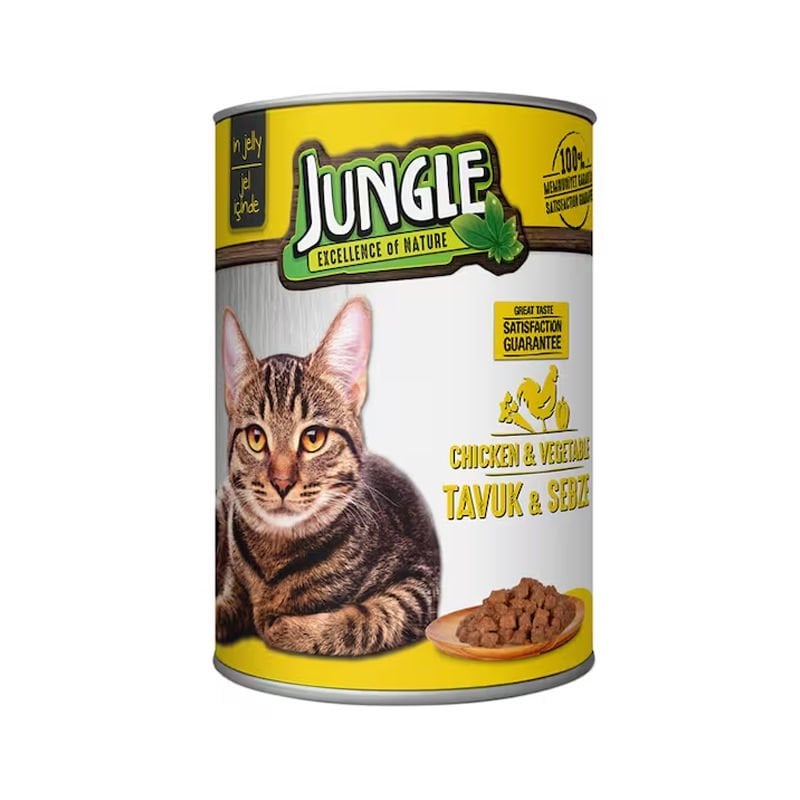 Jungle Tavuklu & Sebzeli Konserve Kedi Maması