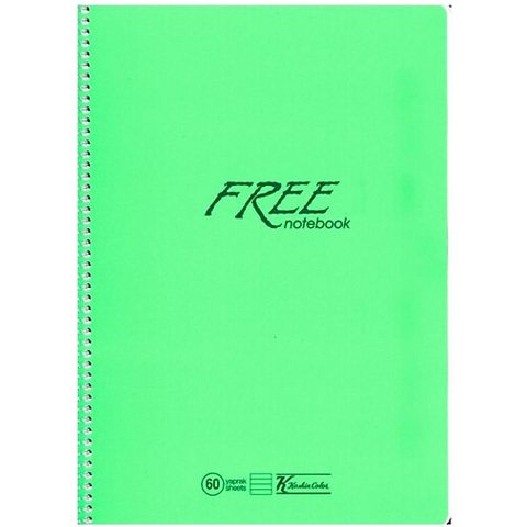 Keskin Color A4 60 Free Notebook Yaprak Çizgili Defter Yeşil