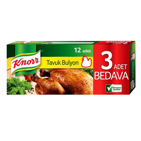 Knorr Et ve Tavuk Bulyon 12'li 120 Gr Tavuk Bulyon