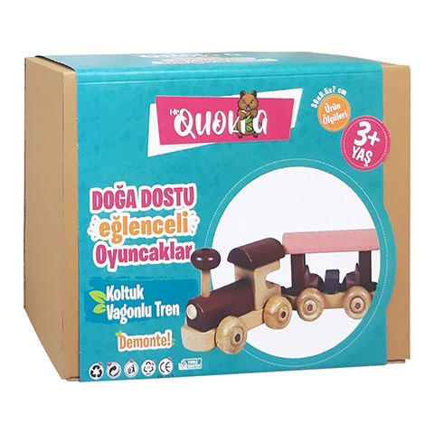 Kolat Oyuncak Mr.Quokka Ahşap Koltuk Vagonlu Tren