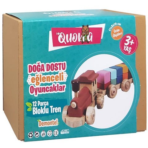 Kolat Oyuncak Mr. Quokka Ahşap Sürtmeli Bloklu Tren