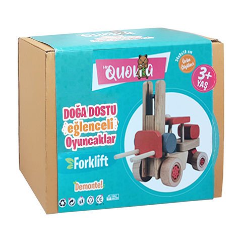 Kolat Oyuncak Mr. Quokka Ahşap Sürtmeli Forklift