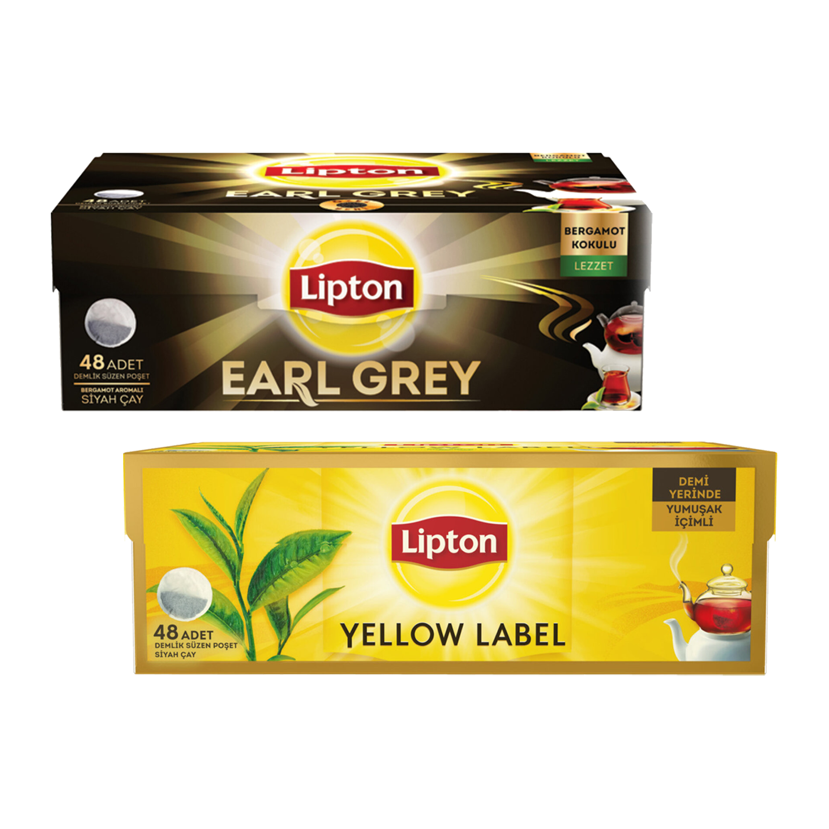 Lipton Demlik Siyah Çay Çeşitleri 48' Li 3.2 Gr Yellow Label