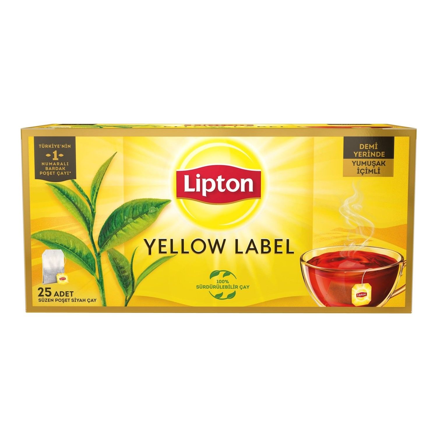 Lipton Bardak Poşet Çay Çeşitleri 25'Li 50 Gr Yellow Label