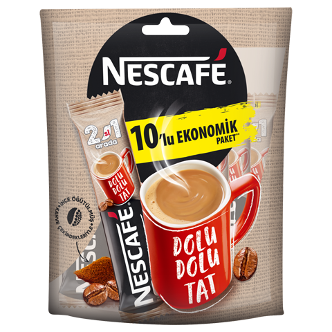 Nescafe 2si1 Arada Toz Kahve 10 lu Paket 10 Gr