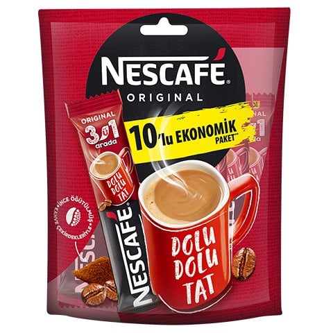Nescafe 3ü1 Arada Toz Kahve 10 lu Paket 17,5 Gr