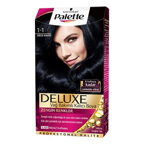 Schwarzkopf Palette Deluxe Saç Boyası Çeşitleri 50 Ml Gece Mavisi 1.1