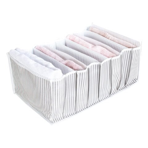 Serstil Çizgili Akordiyon Organizer L Boy 24x37x18 Cm
