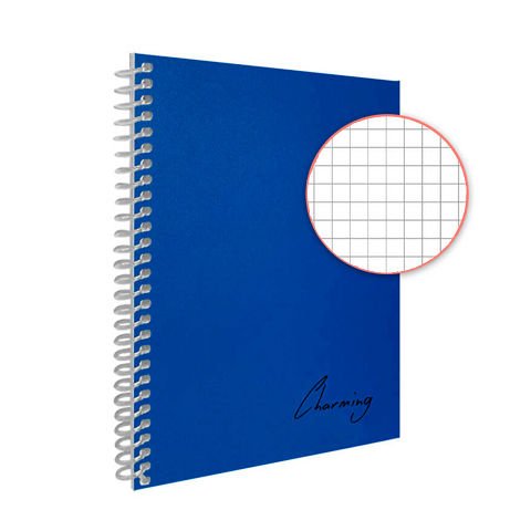 Tokaç A5 Spiralli Kareli Defter 120 Yaprak Mavi
