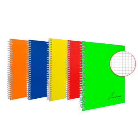 Tokaç A5 Spiralli Kareli Defter 120 Yaprak Fosforlu Sarı